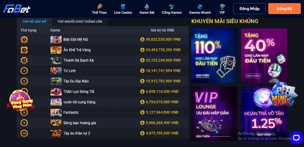 Cá cược tennis Grand Slam tại fb8 bet